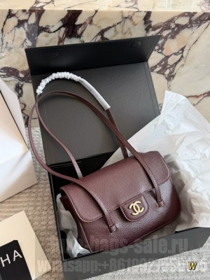 Chanel 26S Preppy Coco Top Handle Bag A53201 Wine