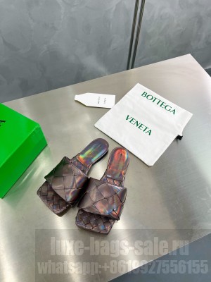 Bottega Veneta 9.5cm Woven Lambskin Flat Slide Sandals 2022 Collection 05