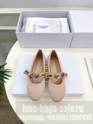 Dior Beige Technical Fabric Miss J' Adior Ballerina Flats