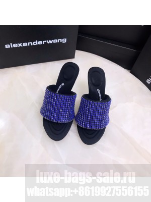 Alexander Wang Crystal Slide Sandals 10.5cm Blue 2022 Collection