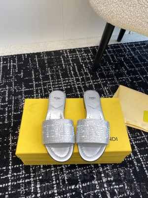 Fendi Signature Flat Slide Sandals 07