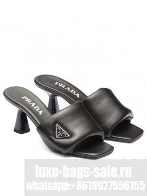 Prada Women's Soft Padded Nappa Sandals Black
