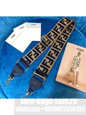 Fendi Strap You Shoulder Strap in Black FF Ribbon 2020 Collection