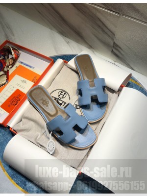 Hermes Oran Flat slippers in Box calfskin 027 2021 Collection
