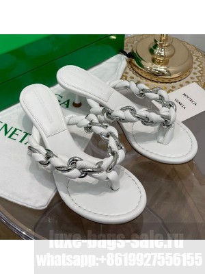 Bottega Veneta Dot Entwined Thong Sandals White  2021 Collection