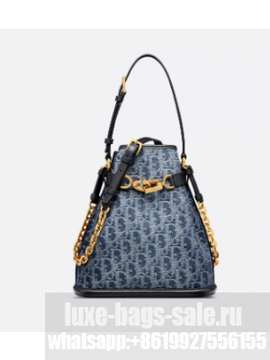 Medium Cest Dior Bag Blue Denim Dior Oblique Jacquard M2271U