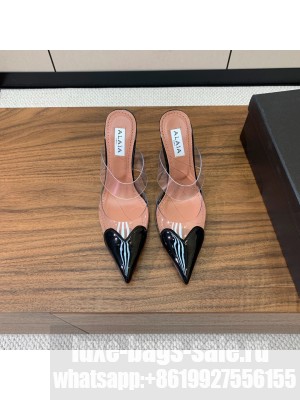 Alaïa LE CŒUR MULES IN PATENT CALFSKIN BLACK