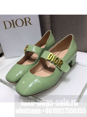 Dior Patent Calfskin Mary Janes Pumps Green Spring/Summer 2021 Collection