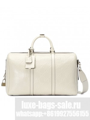 Gucci GG Embossed Duffle Bag 625768 Cream