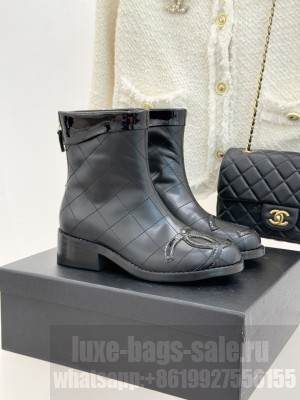 Chanel Quilted CC Lambskin Ankle Boot 03