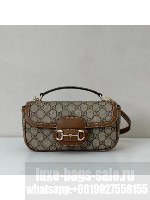 GUCCI HORSEBIT 1955 SOFT SMALL TOP HANDLE BAG 815206 brown