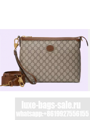 GUCCI MESSENGER BAG WITH INTERLOCKING G 726833 Brown