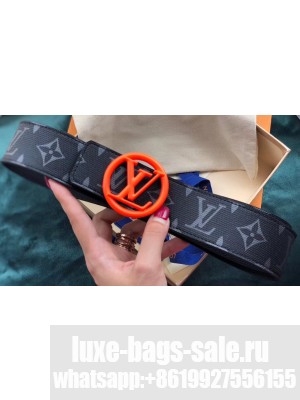 Louis Vuitton Width 3cm LV Circle Belt Black/Orange