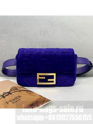 Fendi Baguette Velvet Belt Bag Purple  2021 Collection