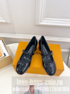 Louis Vuitton Romy Mary Jane Patent Leather Pump Black