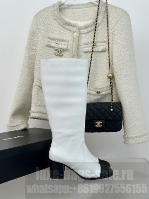 Chanel Women's Heel 7cm Calfskin G45977 High Boots 06
