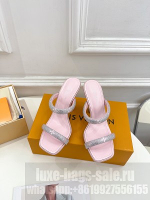 Louis Vuitton Sparkle 9.5cm Heel Slide Sandals 2023 012