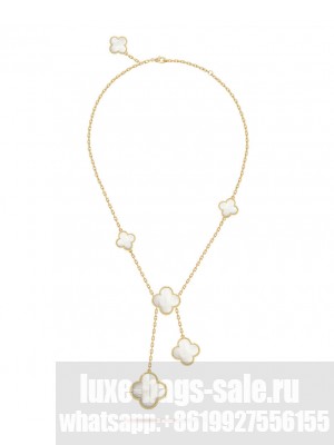 Van Cleef & Arpels Women's Magic Alhambra Necklace, 6 Motifs Golden