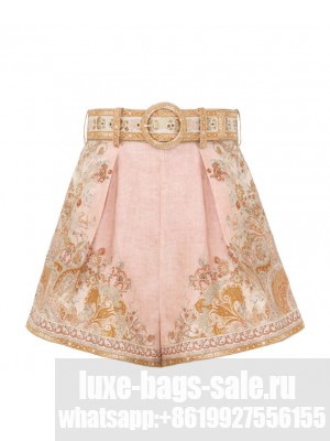 Zimmermann Women's Acacia Tuck Short Peachblow