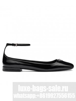 Prada Women's Patent Leather Ballerinas 1F036N Black