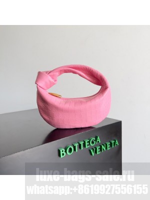 Bottega Veneta Mini Jodie Mini alligator leather top handle bag 717709 pink