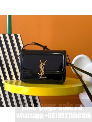 SAINT LAURENT SOLFERINO SMALL SATCHEL IN BOX LEATHER 634306 BLACK