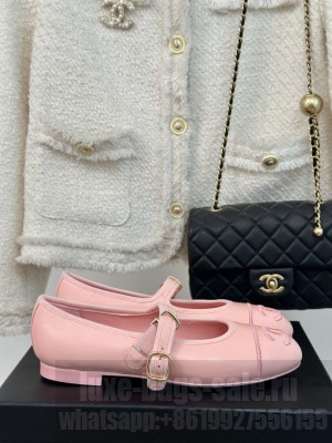 Chanel Calfskin Mary Janes Flat Ballet G45503 Pink 2024