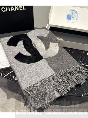 Chanel Women's Long Scarf Gray