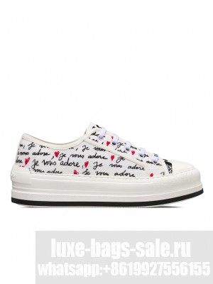 Christian Dior Women's Dioramour Walk'n'Dior Platform Sneaker White