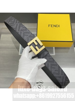 Fendi 38mm Eversible Belt FF buckle with stud closure 2021 Collection
