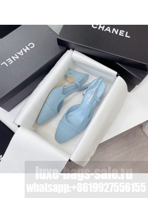 Chanel's Slingback Shoe Denim Blue