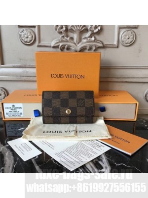 Louis Vuitton 6 Key Holder Wallet Damier Ebene Canvas Fall/Winter 2017 Collection M62630A, Brown