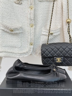Chanel Ballet flats Lambskin & Metal G46114 Black 2025