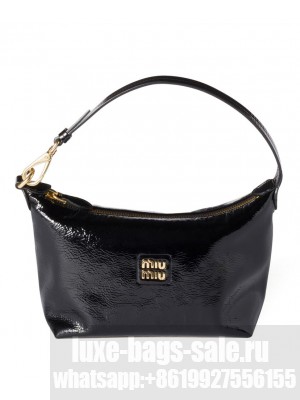 Miumiu Naplak Patent Leather Pouch 5NE841 Black