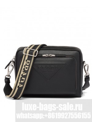 Prada Saffiano Leather Shoulder Bag 2VH152 Black