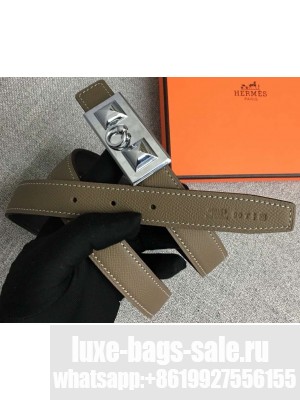 Hermes Width 2.5cm Collier De Chien Buckle Belt Etoupe/Silver