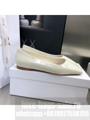Christian Dior Fantastique Calfskin Ballerinas White Flat 2022 Collection