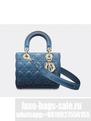 LADY DIOR MY ABCDIOR BAG Indigo Blue Gradient Cannage Lambskin M0538OS