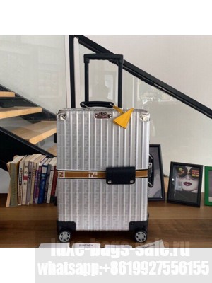 Fendi x Rimowa FF Silver Luggage Brown Band 20/26/29 inches 2019 Collection