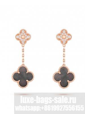 Van Cleef & Arpels Magic Alhambra Earrings Black