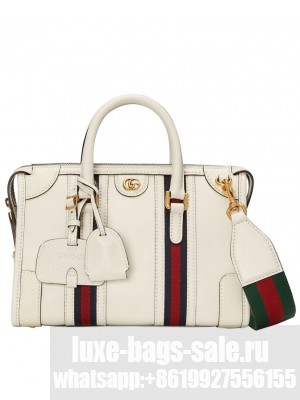 Gucci Small Canvas Top Handle Bag 715772 White