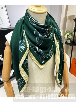 Hermes Women's Complication Equestre Scarf Green