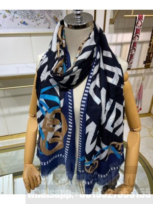 Fendi Women s O Lock Long Scarf Blue