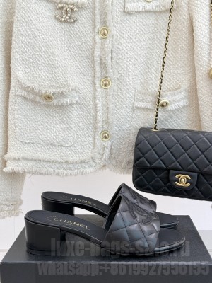 Chanel Mesh & Suede Slide Flat Beige 2025
