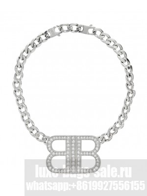 Balenciaga Women's BB 2.0 Necklace Silver