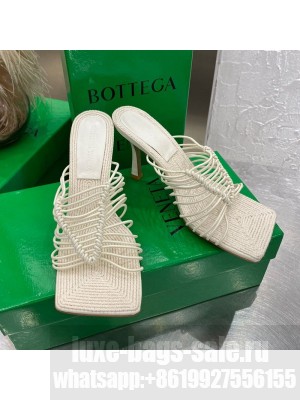 Bottega Veneta Stretch Strap Heel Sandals 9cm White  2021 Collection