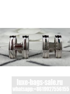 Hermes Pop H Earrings Silver
