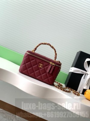 CHANEL Classic Small Vanity with Chain AP4799 burgundy
