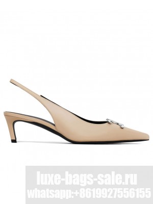 Celine Women's Alma Triomphe Slingback In Lambskin Khaki