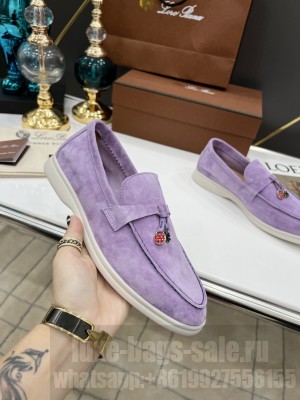 Loro Piana Unisex Summer Charms Walk Moccasin Suede Calfskin 2022 Collection 013